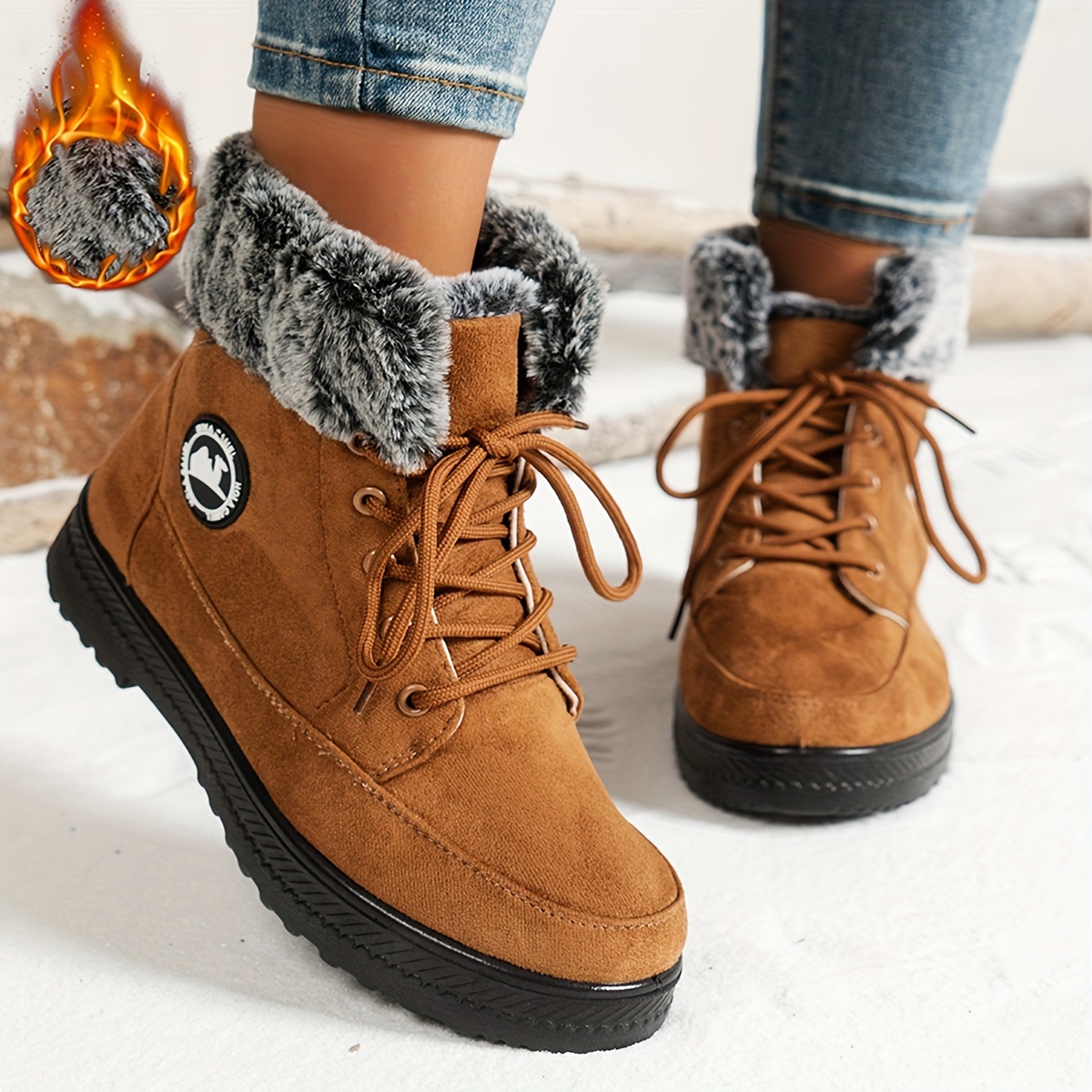 🔥Last Day Promotion 50% OFF - Women'S Winter Warm Fleece-Lined High-Top Boots