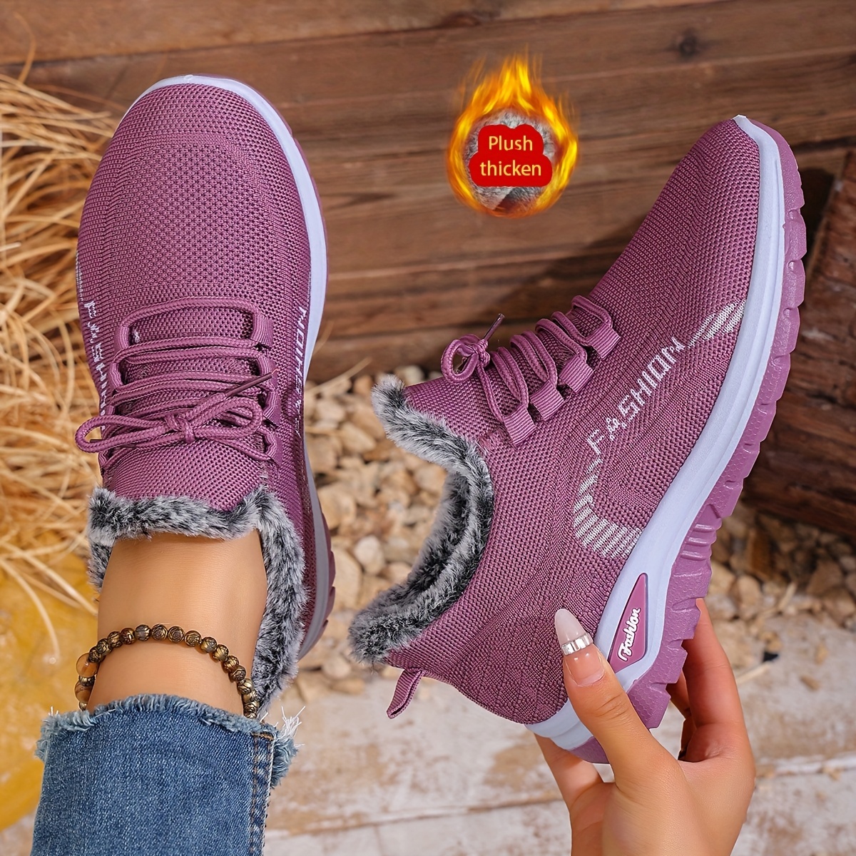 🔥Last Day Promotion 50% OFF - Women's Winter Warm Fleece-Lined Orthopaedic Sneakers