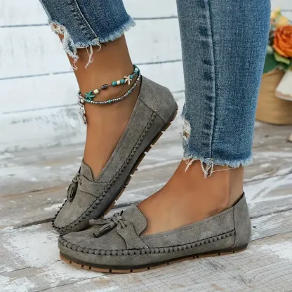 🔥Last Day Promotion 50% OFF - Women's Comfortable Soft Vintage Style Bow Embellished Loafers