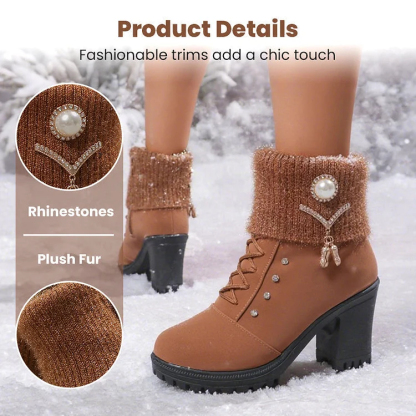 🔥Last Day Promotion 50% OFF - Women's Thick Warm Chunky Heel Boots
