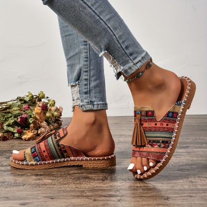 🔥Last Day Promotion 50% OFF - Women's Comfortable Tassel Flat Sandals