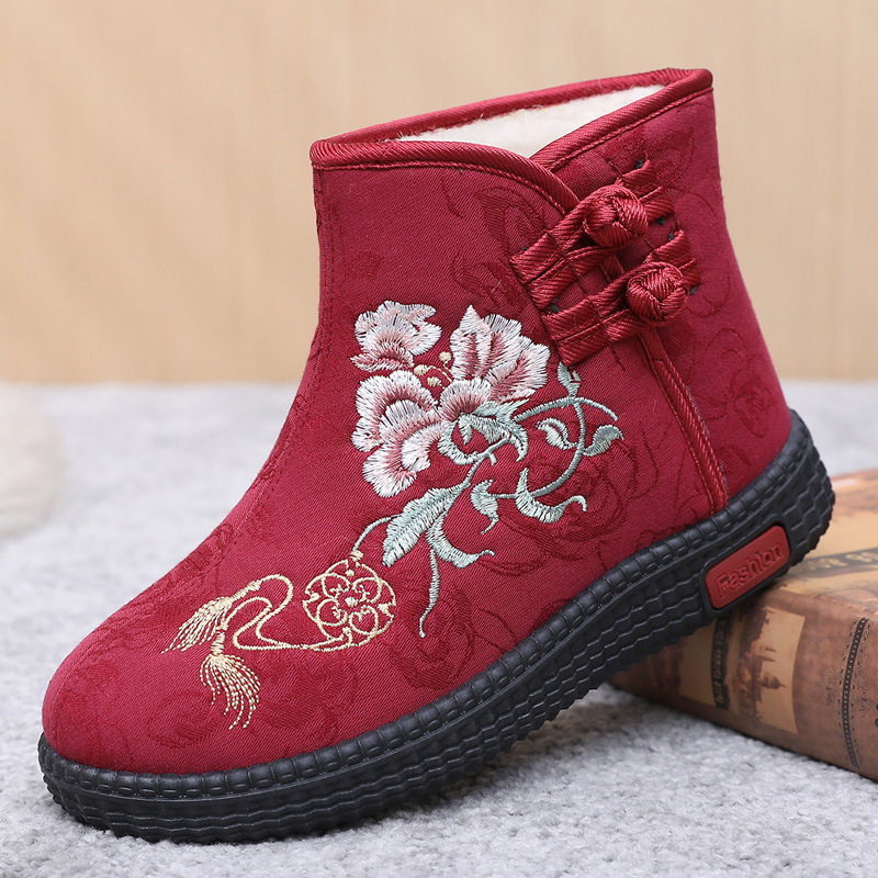 🔥Last Day Promotion 50% OFF - Women's Hand-Embroidered Warm Cotton Boots