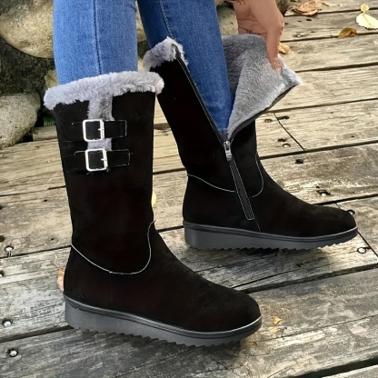 🔥Last Day Promotion 50% OFF - Women's Winter Thickened Thermal Zipper-Fastening Mid-Calf Boots