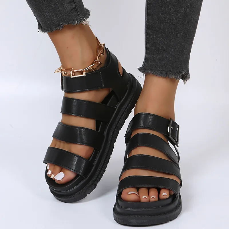🔥Last Day Promotion 50% OFF - Women's Fashionable Comfort Thick Sole Orthopaedic Leather Sandals