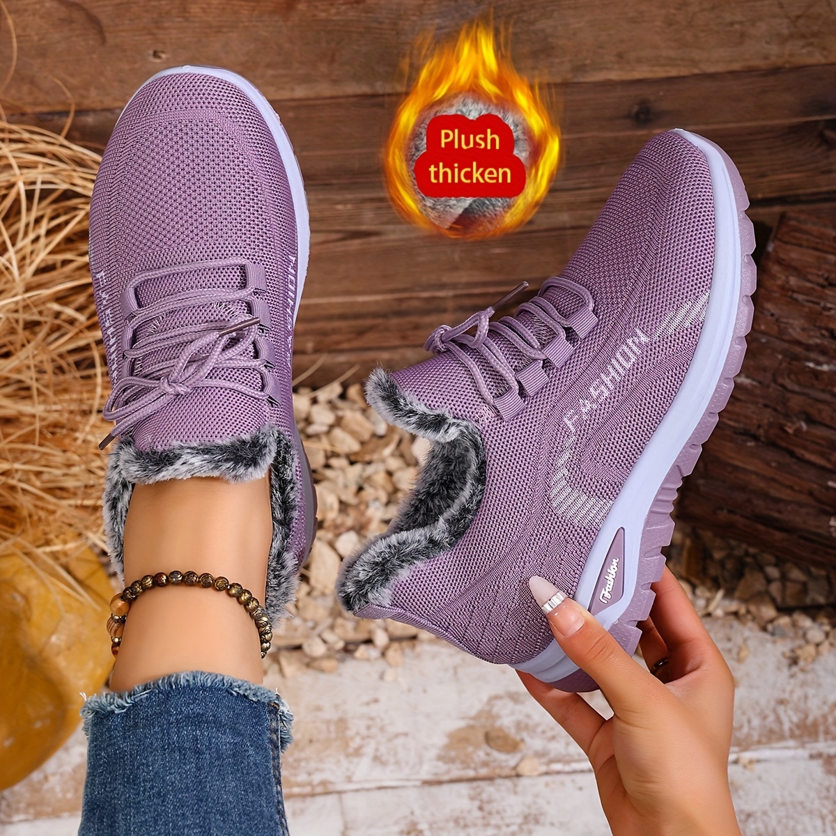 🔥Last Day Promotion 50% OFF - Women's Winter Warm Fleece-Lined Orthopaedic Sneakers