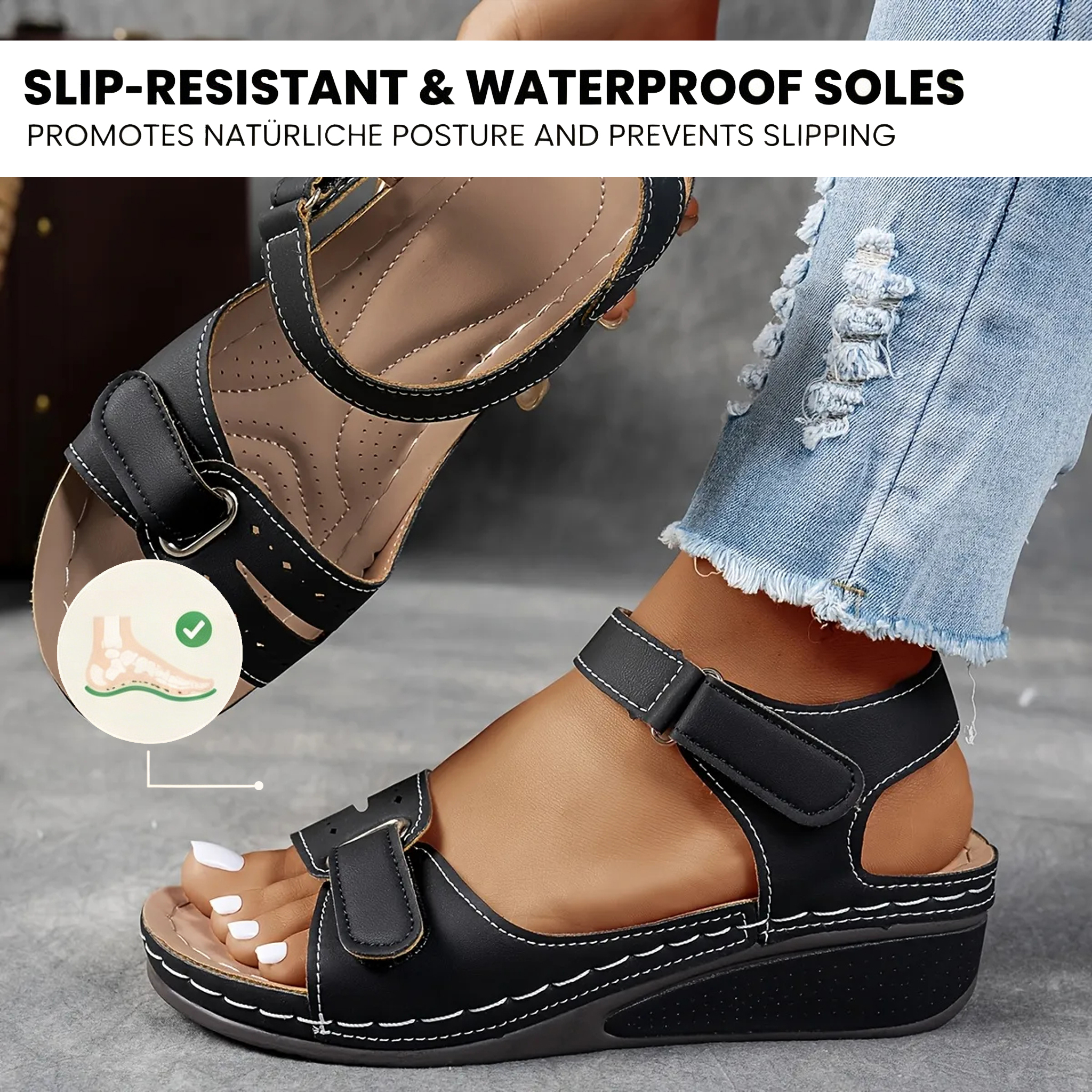 🔥Last Day Promotion 50% OFF - Women's Wedge Orthopaedic Sandals