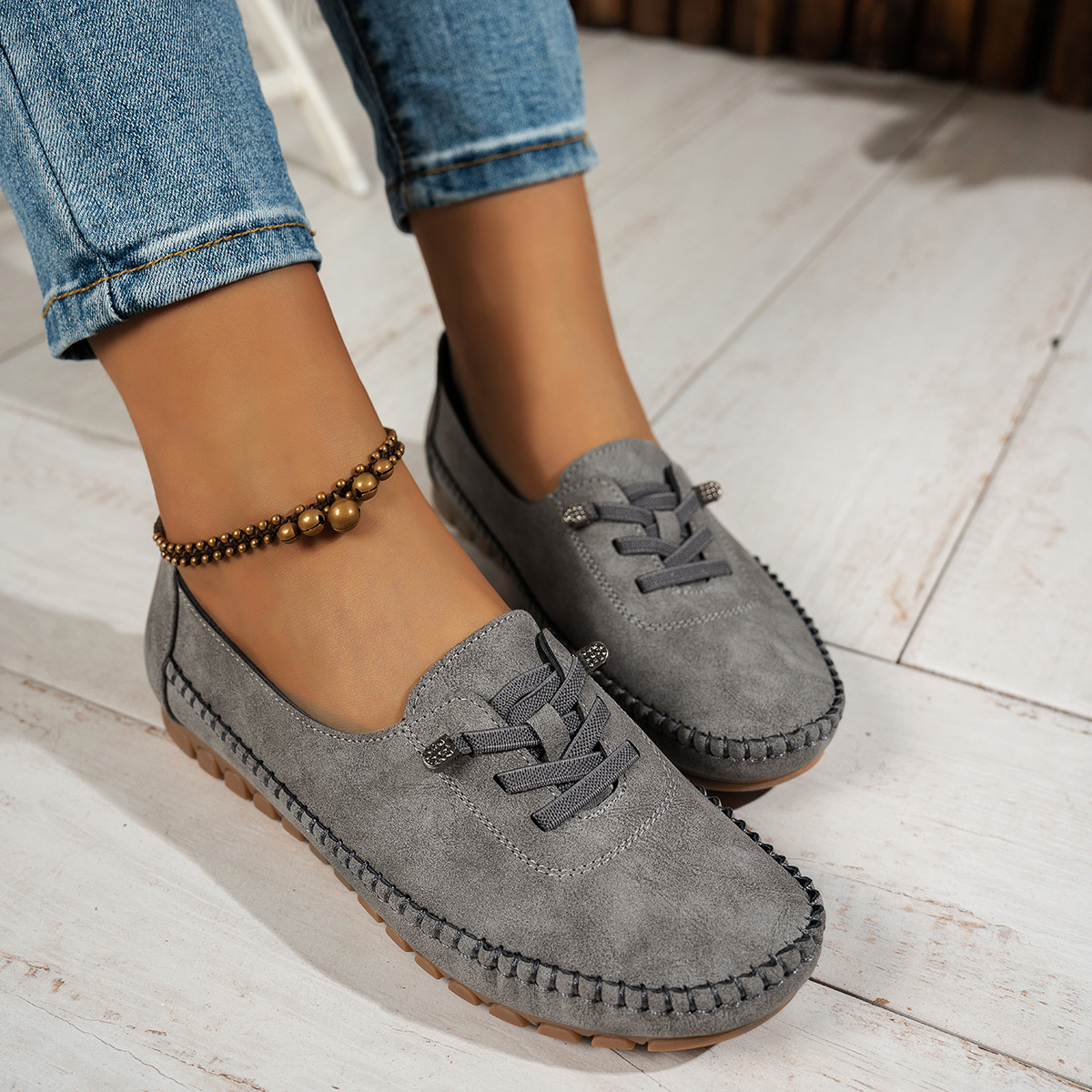 🔥Last Day Promotion 50% OFF - Women's Comfortable Soft Hand-Stitched Genuine Leather Loafers