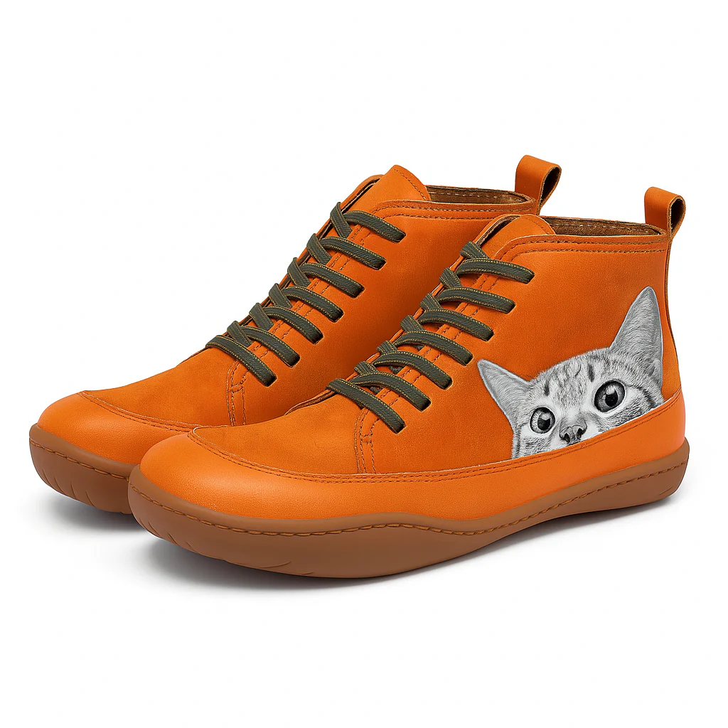 🔥Last Day Promotion 50% OFF - Women's Comfortable Cat Print Orthopaed