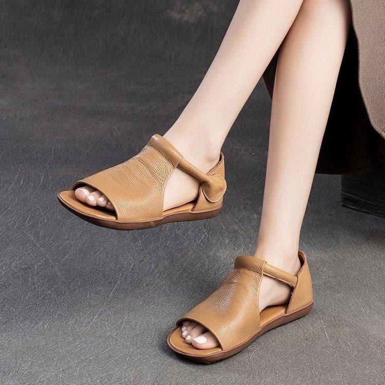 🔥Last Day Promotion 50% OFF - Women's Vintage-Style Genuine Leather Casual Sandals