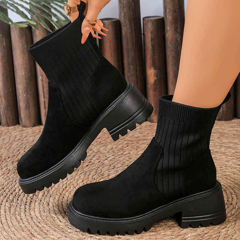 🔥Last Day Promotion 50% OFF - New Women's Fashion Slip-On Mid-Heel Ankle Boots
