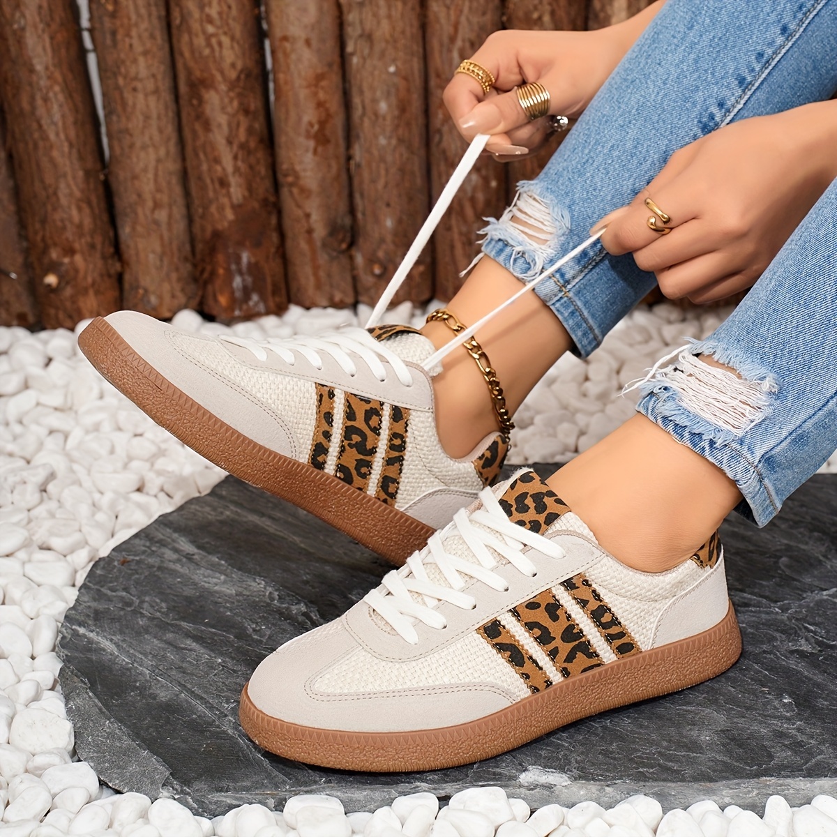 🔥Last Day Promotion 50% OFF - Women's Retro Leopard Print Women's Casual Sneakers