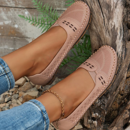 🔥Last Day Promotion 50% OFF - Women's Breathable Vintage Style Leather Loafers