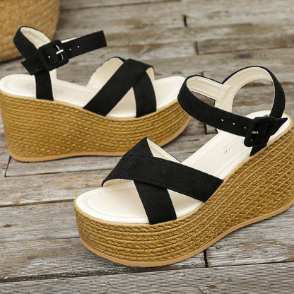 🔥Last Day Promotion 50% OFF - Women's Slope Heel Thick Bottom Orthopaedic Sandals