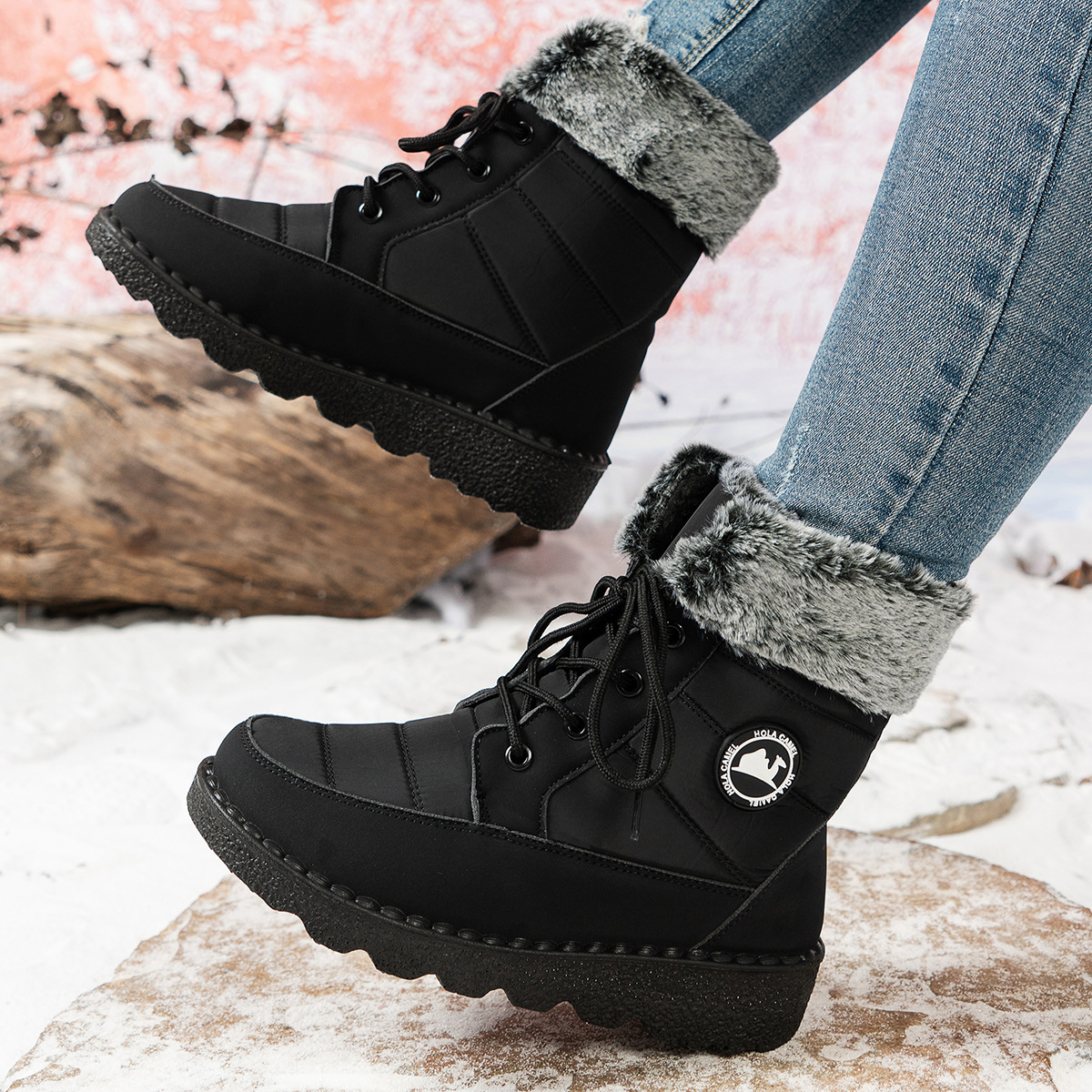🔥Last Day Promotion 50% OFF - Women's Cozy Winter Waterproof Anti-Slip Orthopedic Boots