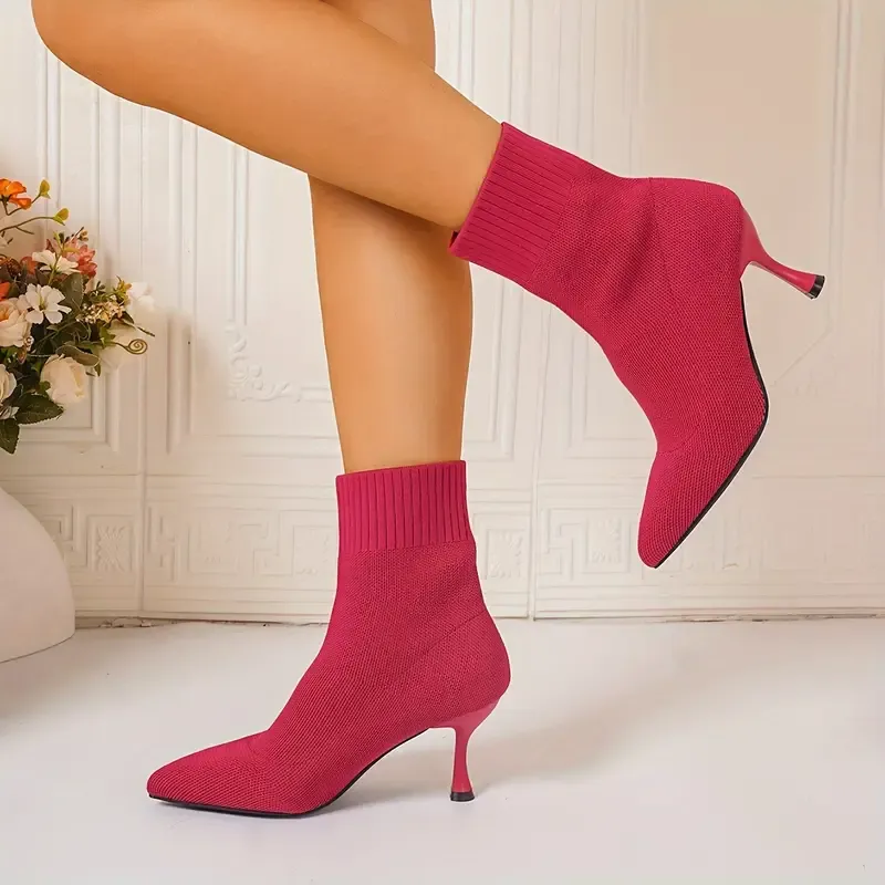🔥Last Day Promotion 50% OFF - Women's Elegant Comfort Knitted High Heeled Boots