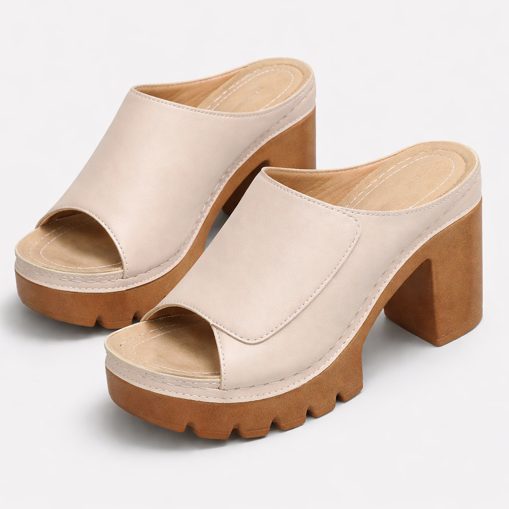 🔥Last Day Promotion 50% OFF - Women’s Platform Leather Orthopaedic Heels