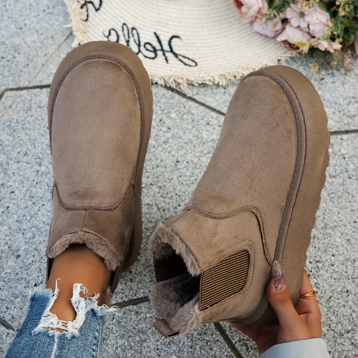 🔥Last Day Promotion 50% OFF - Women's Warm Fleece-Lined Ankle Boots