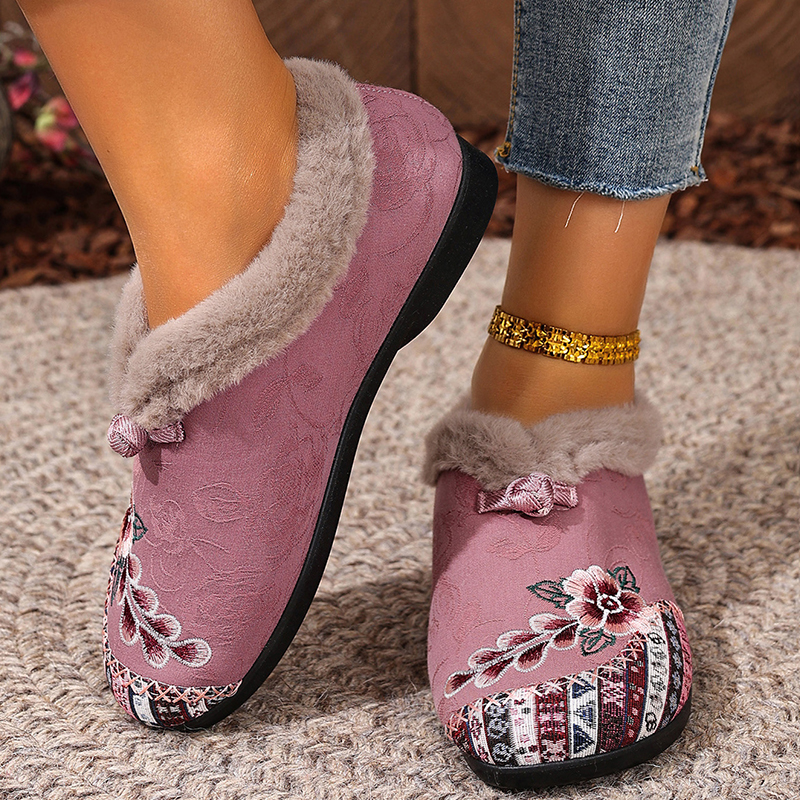 🔥Last Day Promotion 50% OFF - Women's Winter Warm Comfortable Floral Ankle Boots