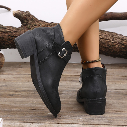 🔥Last Day Promotion 50% OFF - Women's Fashionable Comfortable Side-Zip Genuine Leather Ankle Boots