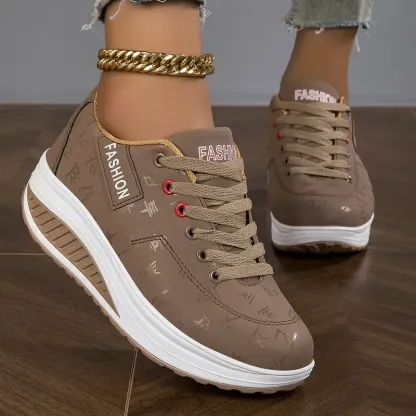 🔥Last Day Promotion 50% OFF - Women's Casual Fashion Breathable Platform Wedge Orthopaedic Sneakers