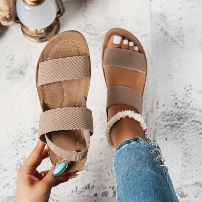 🔥Last Day Promotion 50% OFF -  Women’s Elasticated Wedge-Heeled Casual Sandals