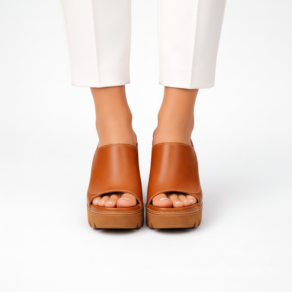🔥Last Day Promotion 50% OFF - Women’s Platform Leather Orthopaedic Heels
