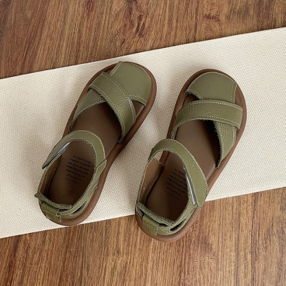 Women's Cross-strap Hollow Breathable Velcro Sandals