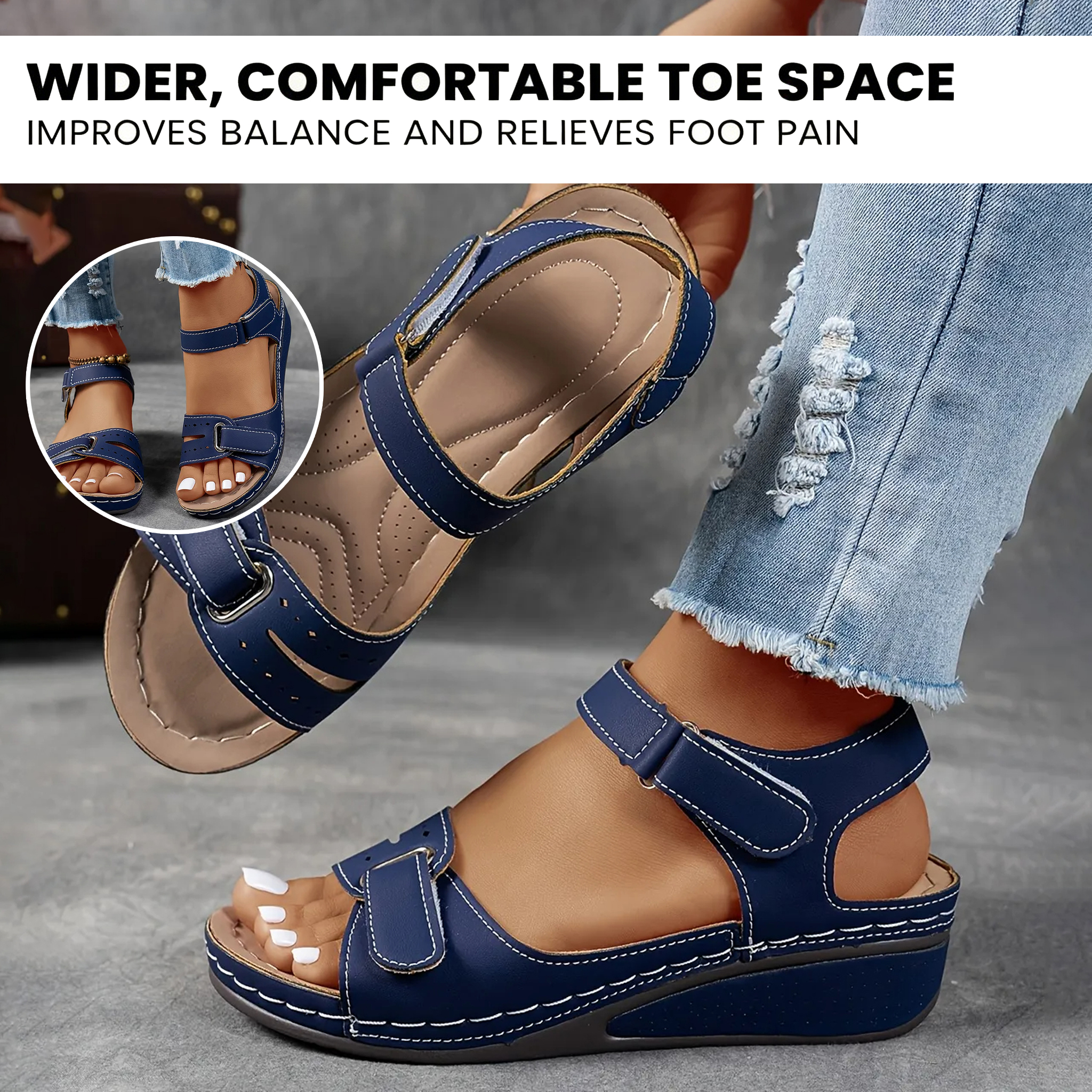 🔥Last Day Promotion 50% OFF - Women's Wedge Orthopaedic Sandals