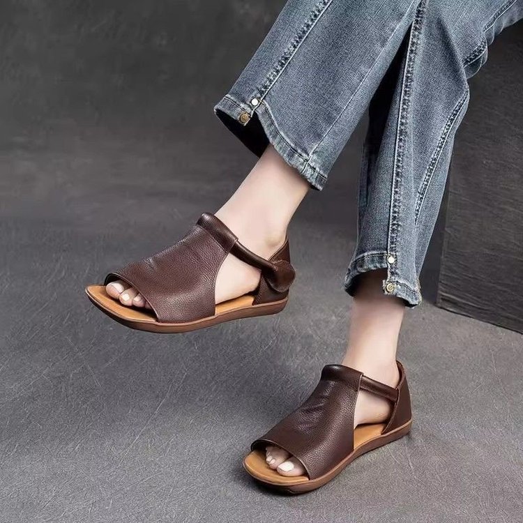 🔥Last Day Promotion 50% OFF - Women's Vintage-Style Genuine Leather Casual Sandals