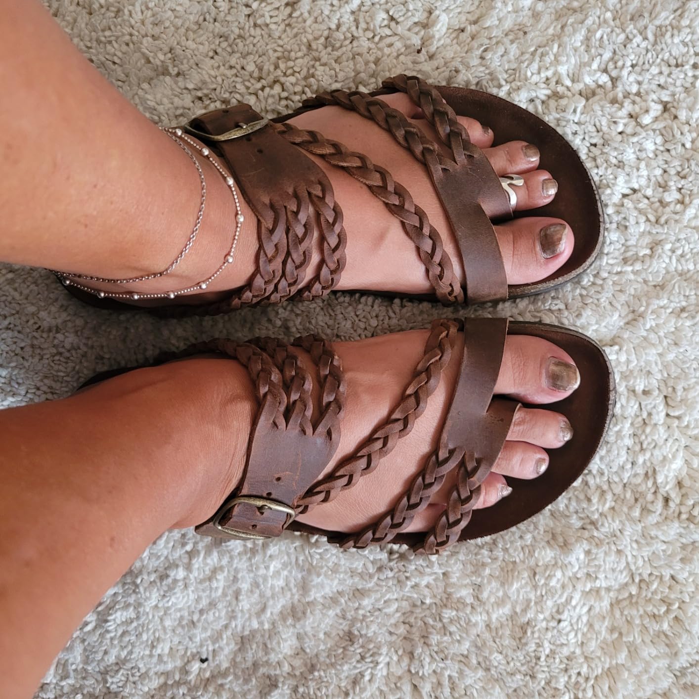 🔥Last Day Promotion 50% Off - Braided Cork Sandals | Orthotic Cushioning & All-Day Comfort