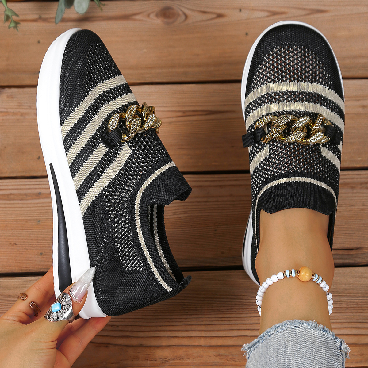 🔥Last Day Promotion 50% OFF - Women's Breathable Slope Heel Soft Sole Orthopaedic Casual Shoes