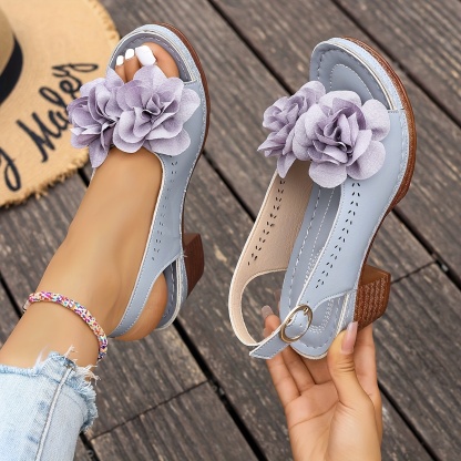🔥Last Day Promotion 50% OFF - Women's Fashion Floral Block Heel Casual Sandals