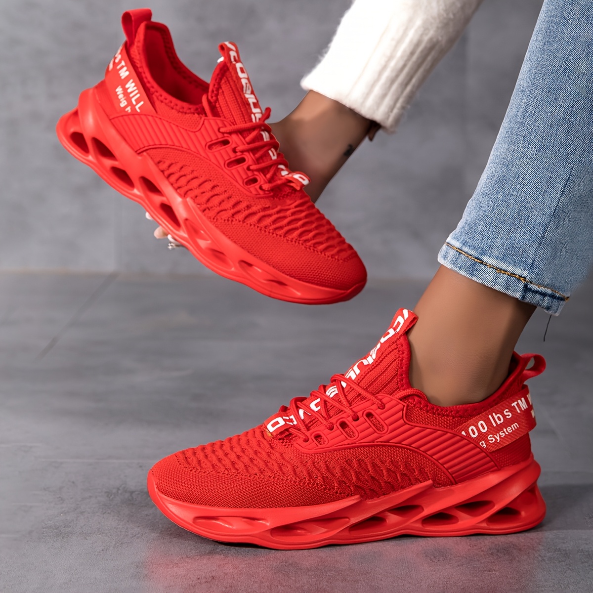 Women's New Breathable Shock-Absorbing Elastic Fashionable Sneakers