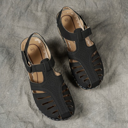 🔥Last Day Promotion 50% OFF - Women's Comfortable Cut-out Wedge Orthopaedic Sandals