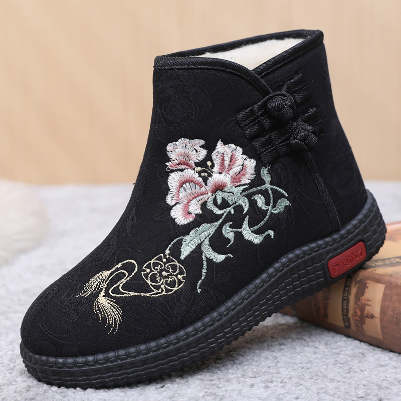 🔥Last Day Promotion 50% OFF - Women's Hand-Embroidered Warm Cotton Boots
