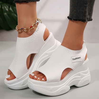 🔥Last Day Promotion 50% OFF - Women's Knitted Thickened Elastic Soft Sole Walking Sandals