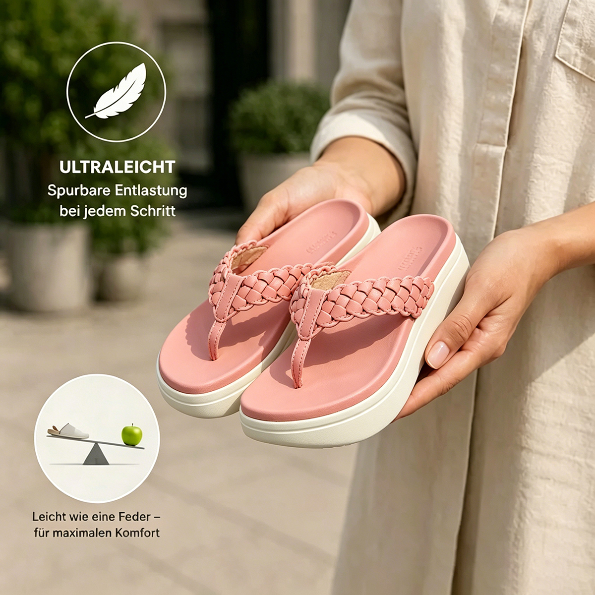 Bstore® 50% OFF - 50% OFF - Women's Braided Platform Flip-Flops