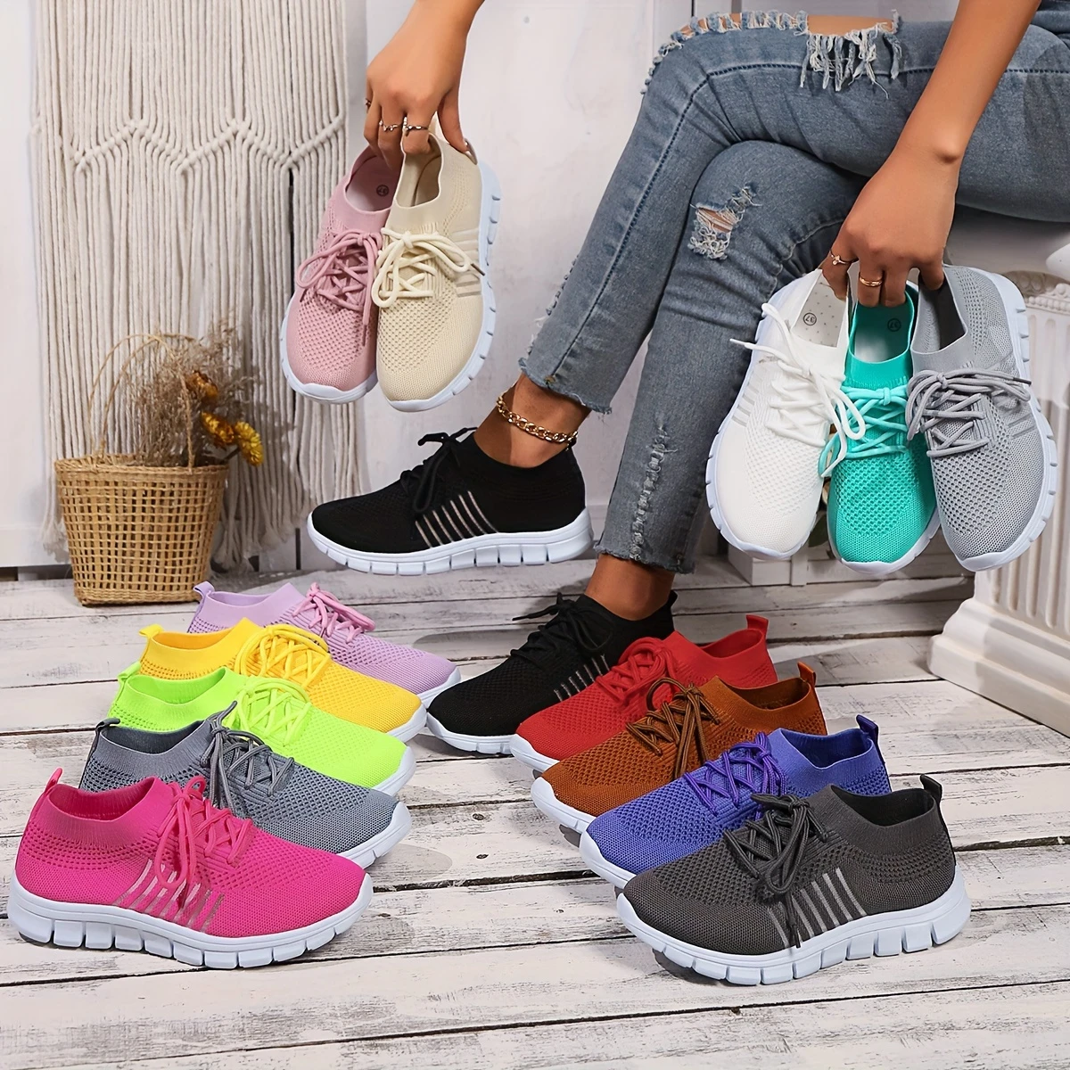 🔥Last Day Promotion 50% OFF - Women's Lightweight Breathable Soft Sole Orthopaedic Sneakers