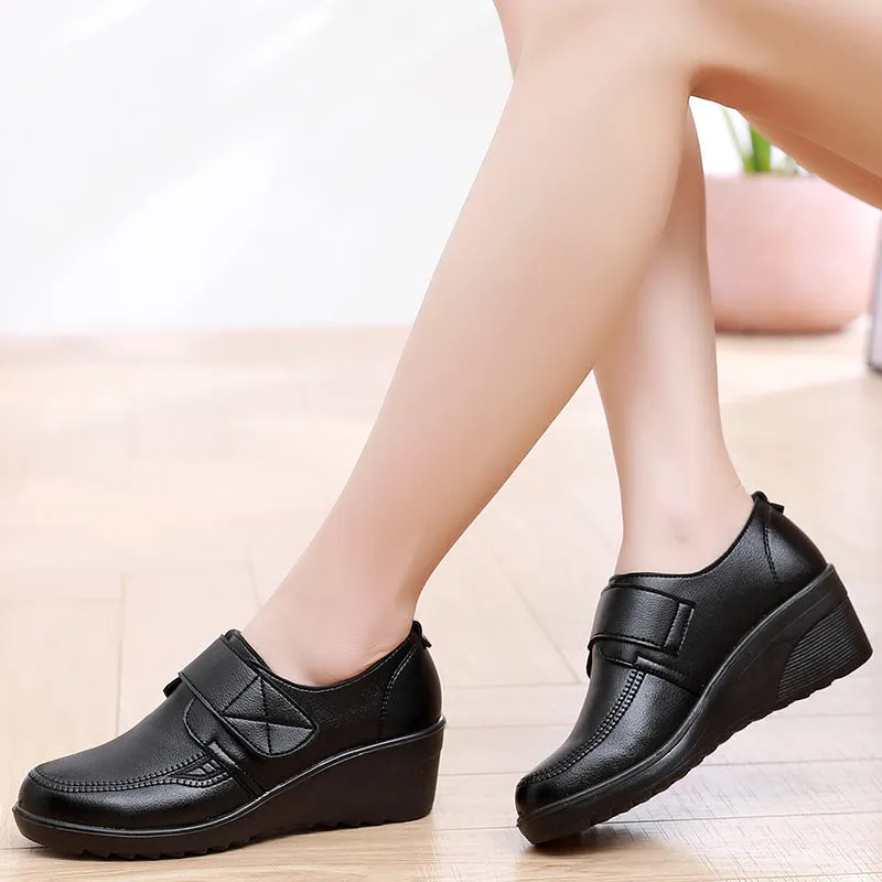 🔥Last Day Promotion 50% OFF -  Women’s Comfortable Breathable Genuine Leather Wedge Shoes