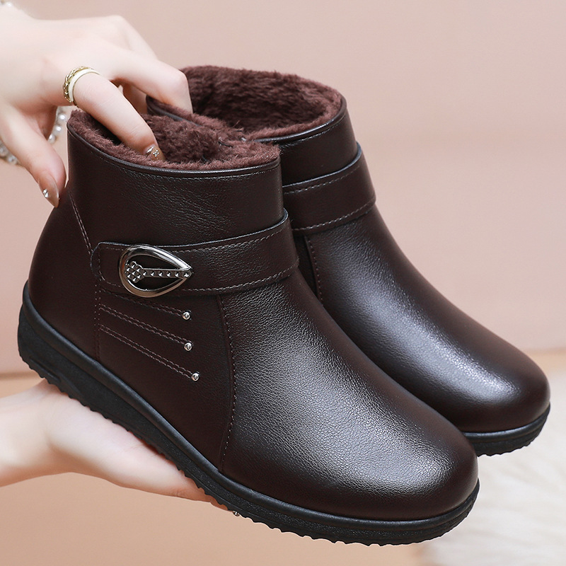 🔥Last Day Promotion 50% OFF - Women's Warm Soft-Sole Non-Slip Genuine Leather Boots