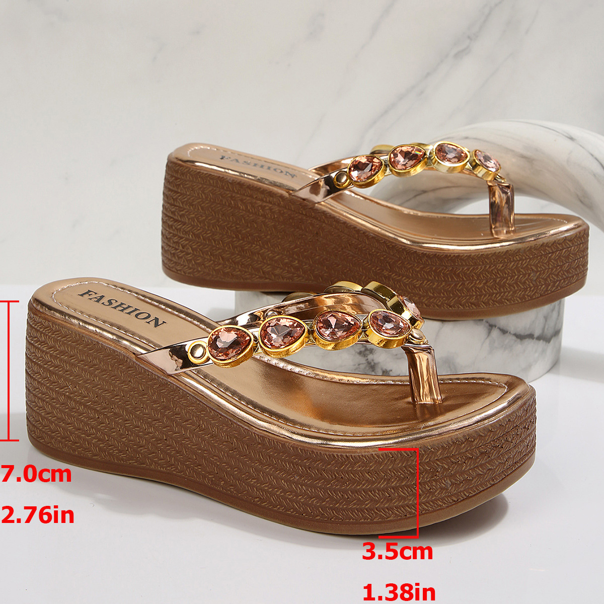 🔥Last Day Promotion 50% OFF - Women’s Fashionable Rhinestone-Embellished Orthopaedic Sandals