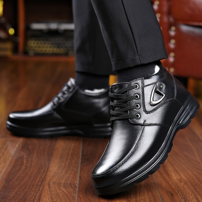 🔥Last Day! 50% OFF - Men's Winter Lining High-Top Leather Shoes
