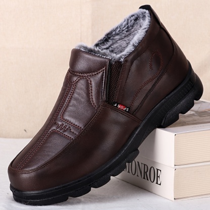 🔥Last Day Promotion 50% OFF - Men's Warm Winter Slip-On Ankle Boots
