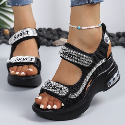 🔥Last Day Promotion 50% OFF - Women's Fashion Rhinestone Platform Orthopedic Sandals