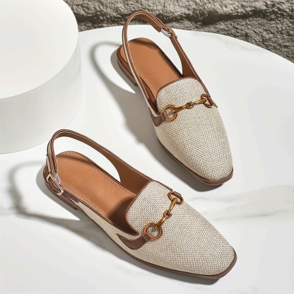 🔥Last Day Promotion 50% OFF - Women's Metallic Buckle Decor Flat Sandals