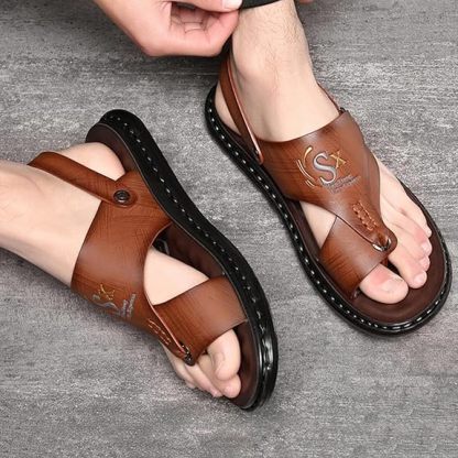 🔥Last Day Promotion 50% OFF - Men's Fashionable Genuine Leather Casual Orthopaedic Sandals