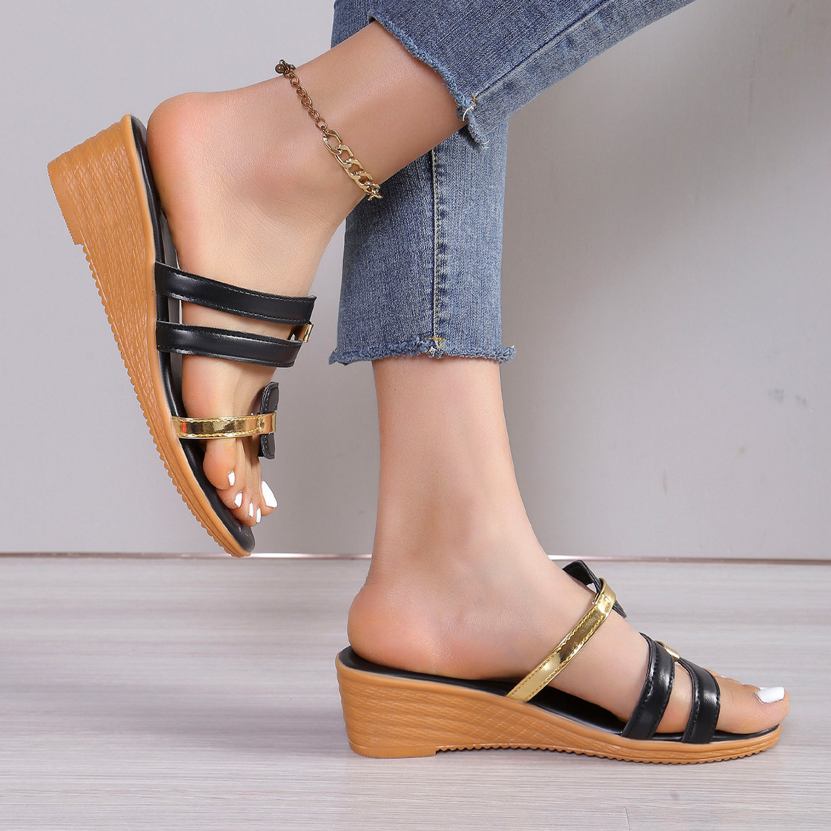 🔥Last Day Promotion 50% OFF - Women's Slope Heel Orthopaedic Sandals
