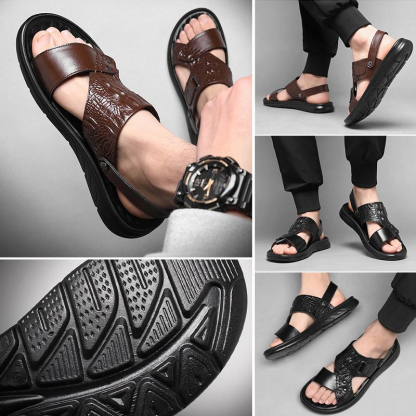 🔥Last Day Promotion 70% OFF - Men's Comfortable Genuine Leather Orthopaedic Sandals