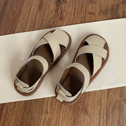 Women's Cross-strap Hollow Breathable Velcro Sandals