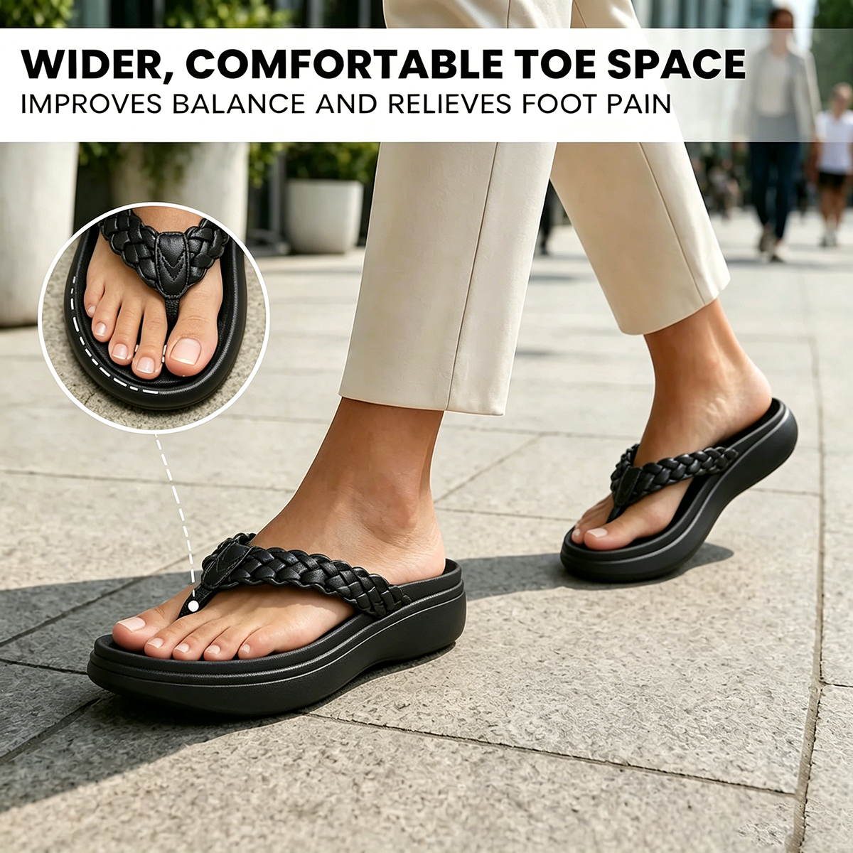 Bstore® 50% OFF - 50% OFF - Women's Braided Platform Flip-Flops